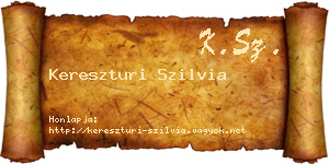 Kereszturi Szilvia névjegykártya
