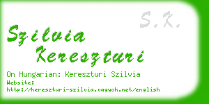 szilvia kereszturi business card